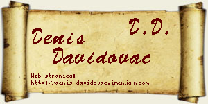 Denis Davidovac vizit kartica